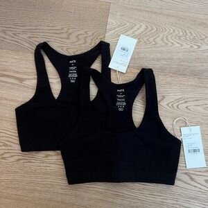 Mate the label organic stretch sports bra xs set of 2 NWT